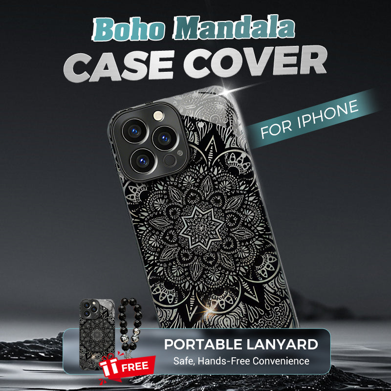 Colorful Lotus Flower Totem Case Kit for iPhone - Get a FREE Exquisite Diamond Bracelet!🔥