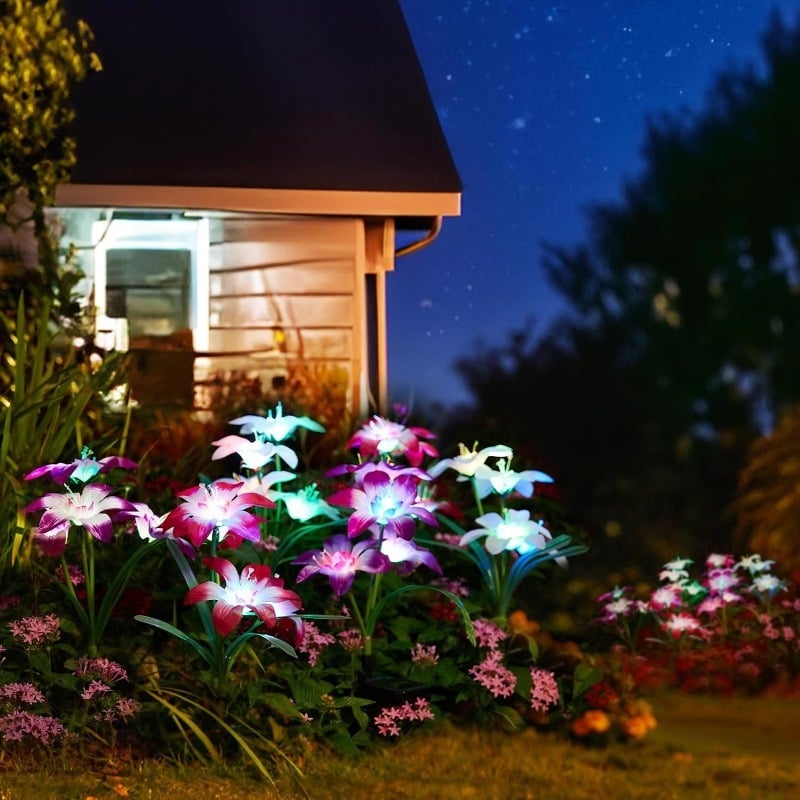 ๐ Solar-Powered Blooming Lily Flowers Lights
