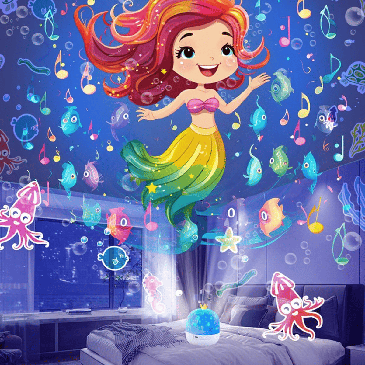 ๐๐ป Children's Night Light Projector With 15 Films ๐Type-C charging