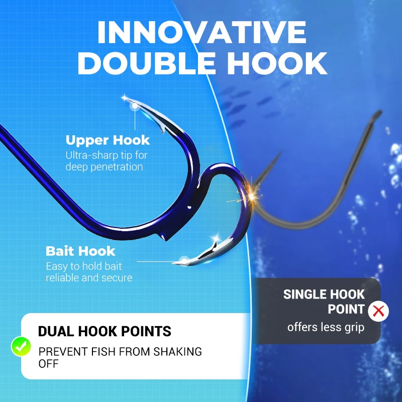 🔥New Hot Selling❤️🔥 Classic Sharp Double Fishing Hooks