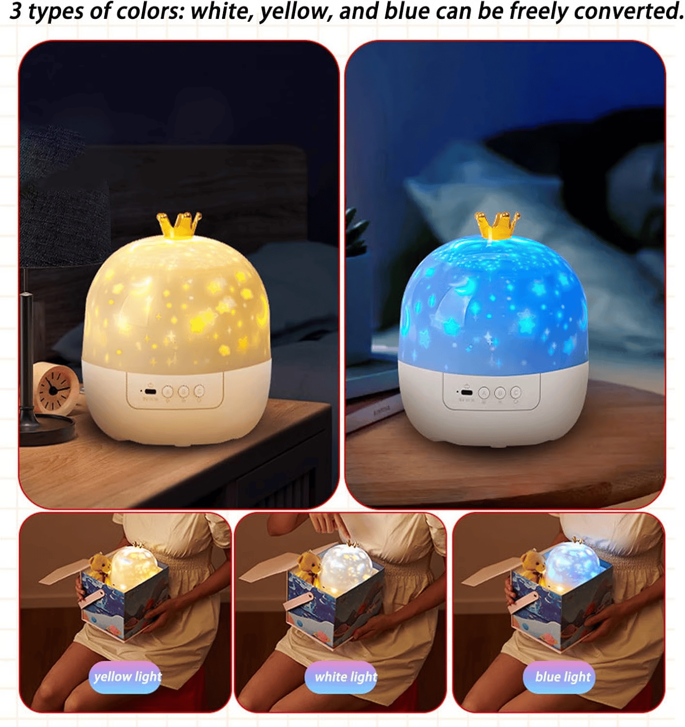 ๐๐ป Children's Night Light Projector With 15 Films ๐Type-C charging