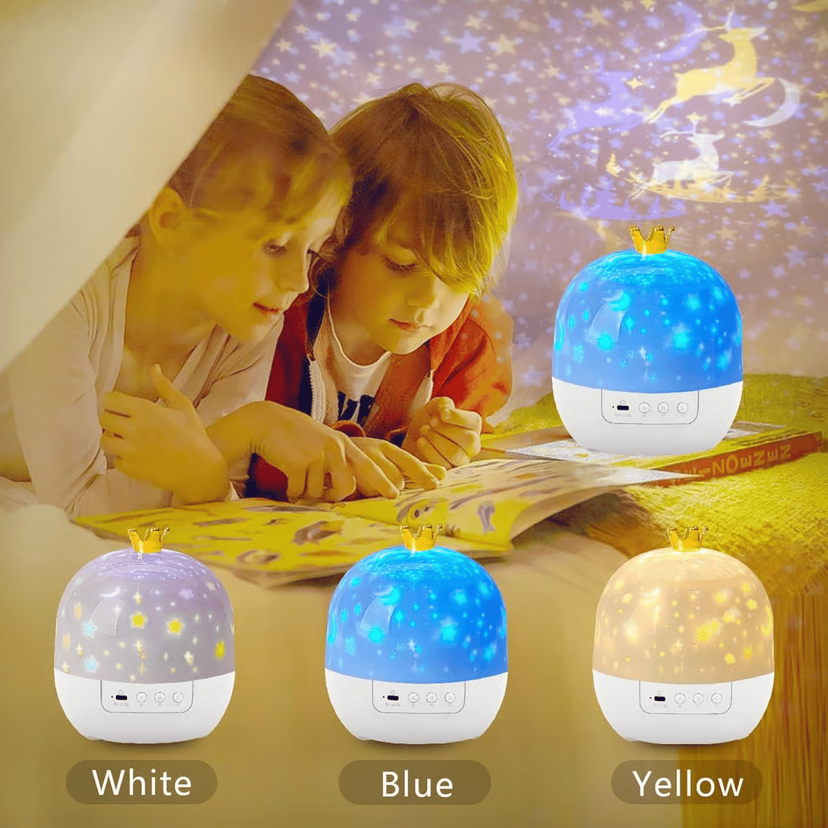 ๐๐ป Children's Night Light Projector With 15 Films ๐Type-C charging