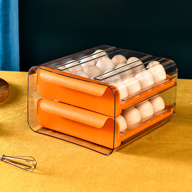 🔥Best Sales🔥 Pull-out Food-grade Refrigerator Egg Rack-stacks Up To 32 Eggs
