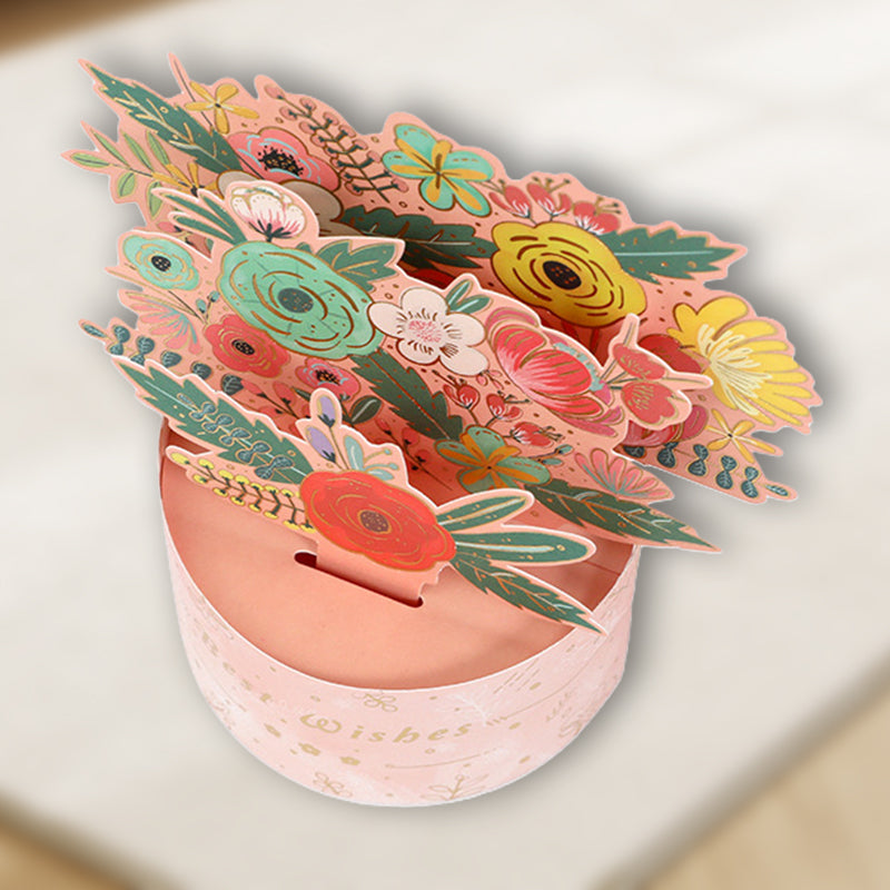 3D Flower Standing Greeting Cards(Give mom the unique love that blooms like a flower)