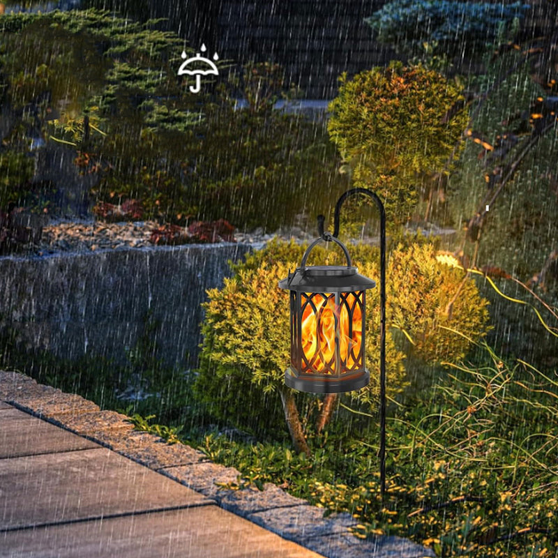 Garden Solar-Powered Outdoor Lantern with Clip