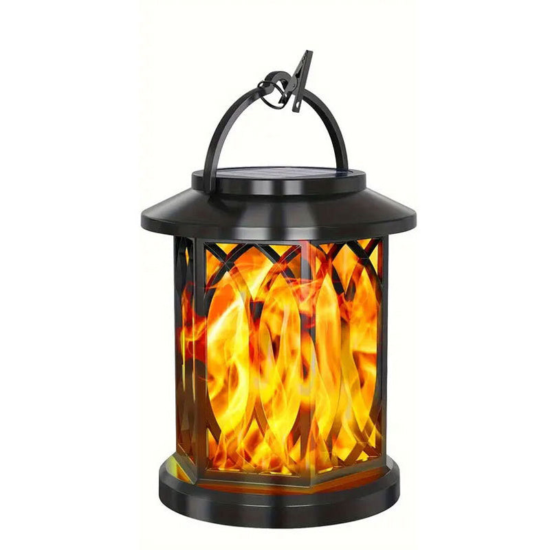 Garden Solar-Powered Outdoor Lantern with Clip