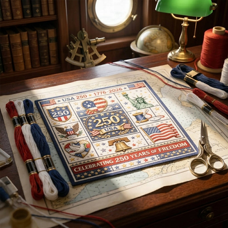 đHot saleđ§”USA 250th Anniversary Commemorative Cross Stitch Kit