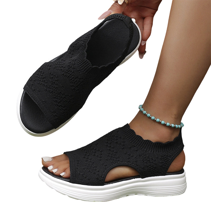 ๐ก๐ฌ๏ธ Women's Breathable Knit Platform Sandals โ Lightweight and Soft โจ