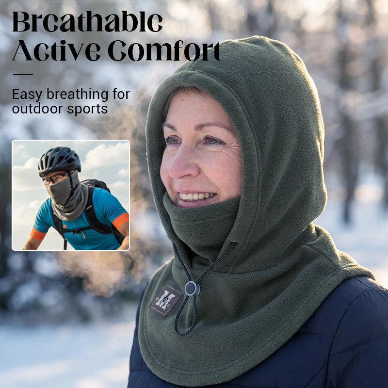 🔥 ❄️ Warm Balaclava with Adjustable Drawstring – Face and Neck Protection
