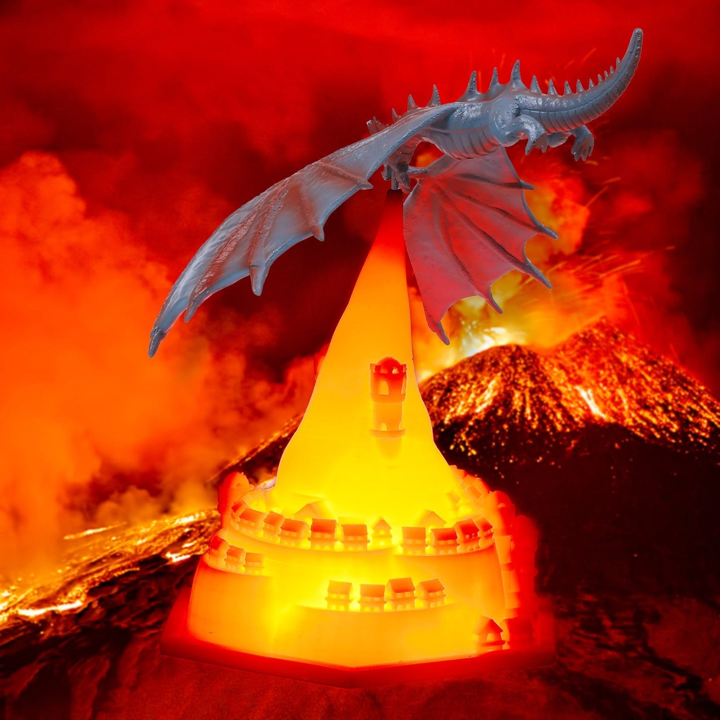 🔥3D Printed Dynamic Balance Dragon LED Night Light🐲