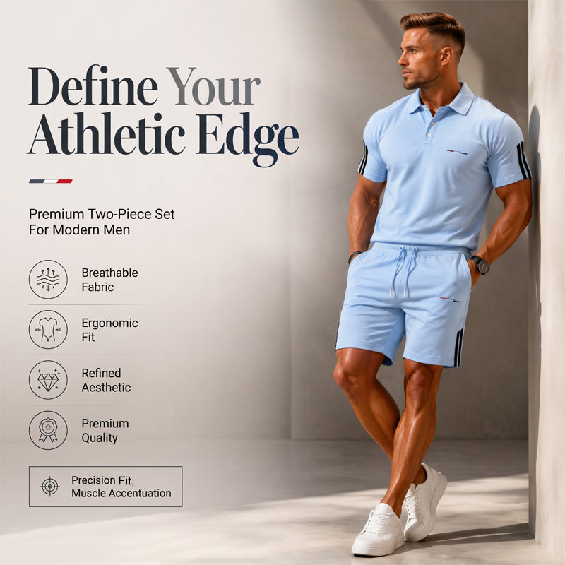 🔥Men's Casual Short-Sleeve Shorts Set