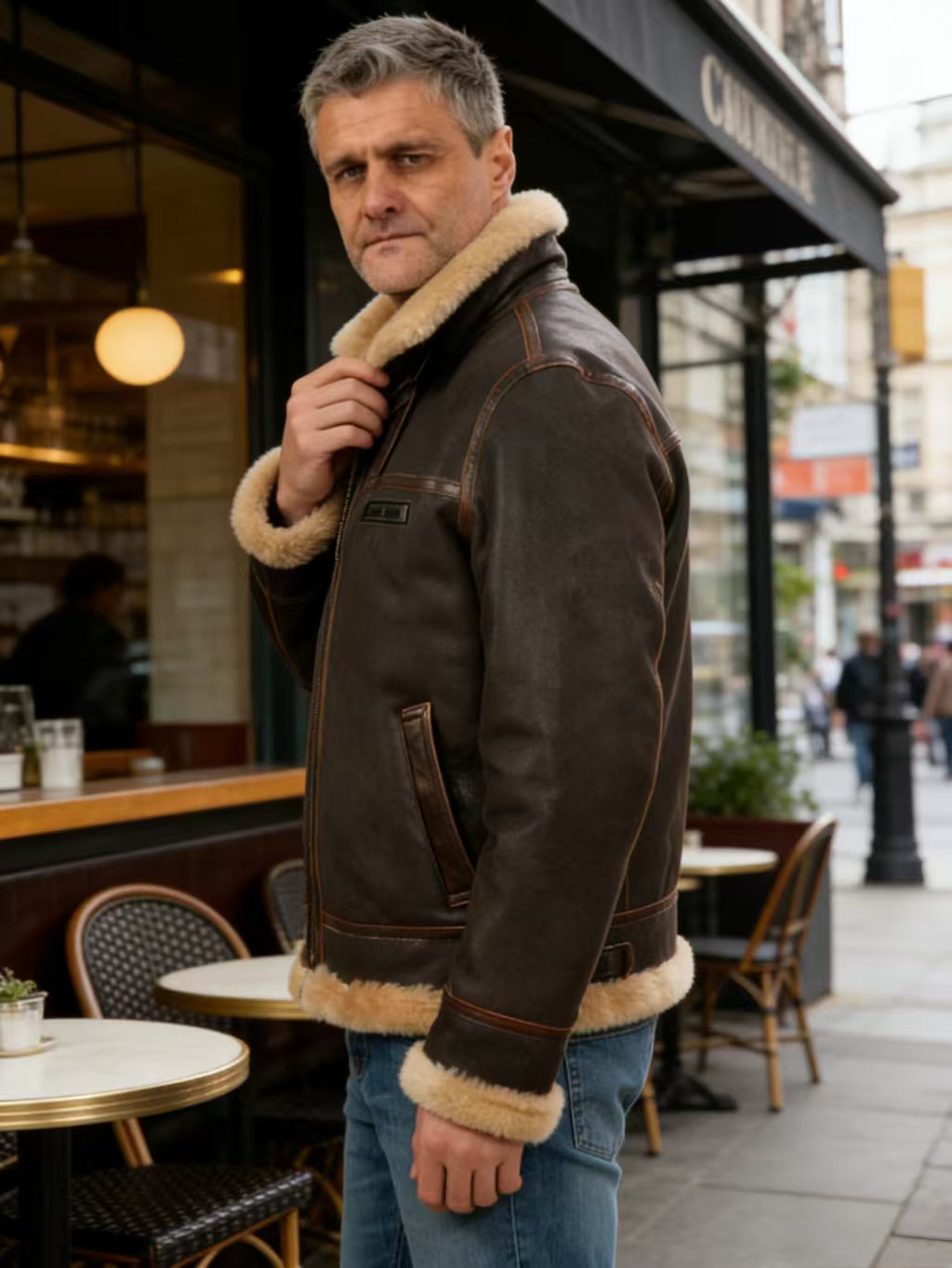 SHEEPSKIN BOMBER JACKET