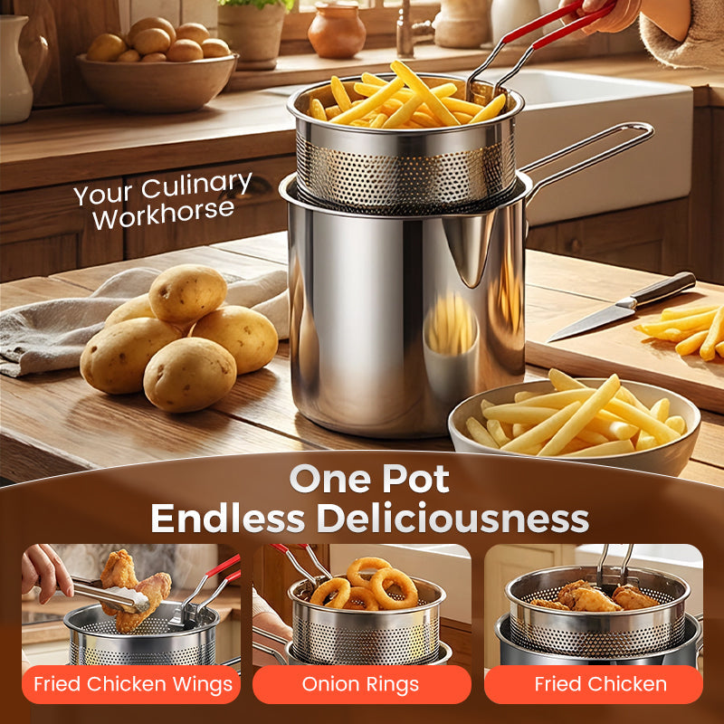 🔥304 Stainless Steel Multifuntional Fryer