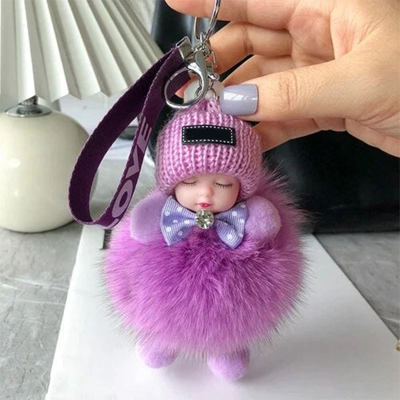 🧸 Soft Plush Doll Keychain