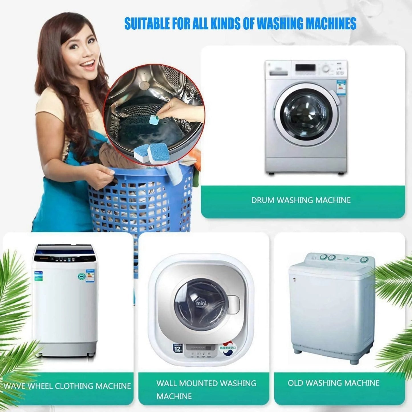 🧼Washing Machine Deep Cleaner Tablets ( Buy 2 Get 3 FREE )