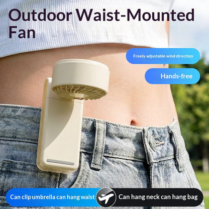 🌀【Table and Waist Fan with Long Battery Life】—— Clip it to your belt or set it on the table: Wherever you are, you’ll stay nice and cool!❄️💨