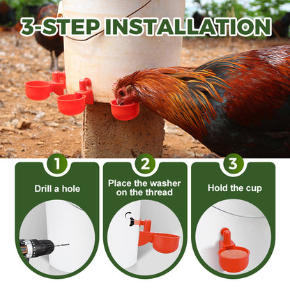 🔥5/16 Inch Thread Automatic Poultry Water Cups