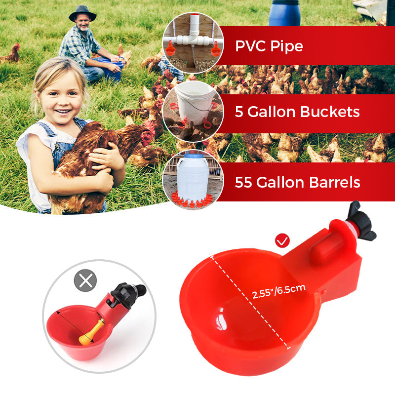 🔥5/16 Inch Thread Automatic Poultry Water Cups
