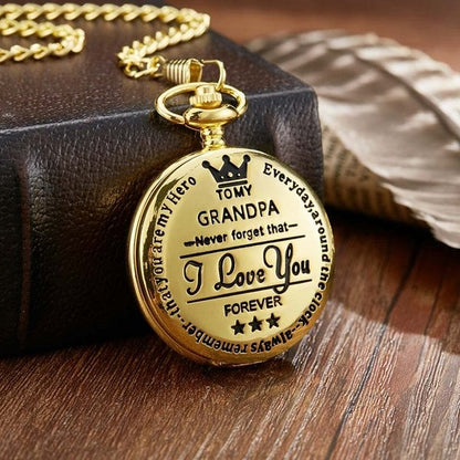 🎉 Vintage Quartz Pocket Chain Watch