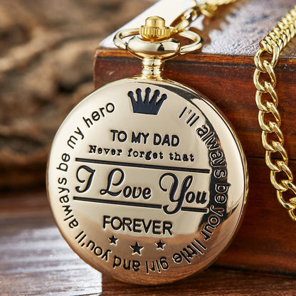 🎉 Vintage Quartz Pocket Chain Watch