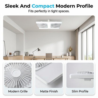 💡 2-in-1 LED Ceiling Fan Light – Dual Cooling, Ultra Bright, Tool-Free Install 🌀