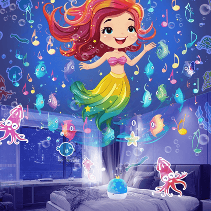 🎃👻 Children's Night Light Projector With 15 Films 🔋Type-C charging