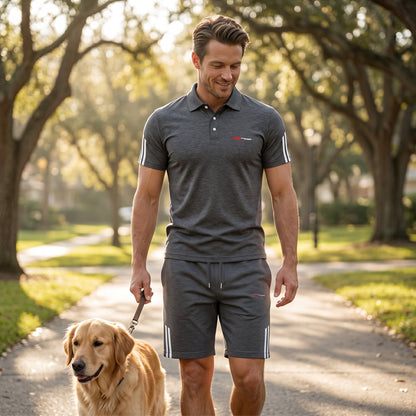 🔥Men's Casual Short-Sleeve Shorts Set