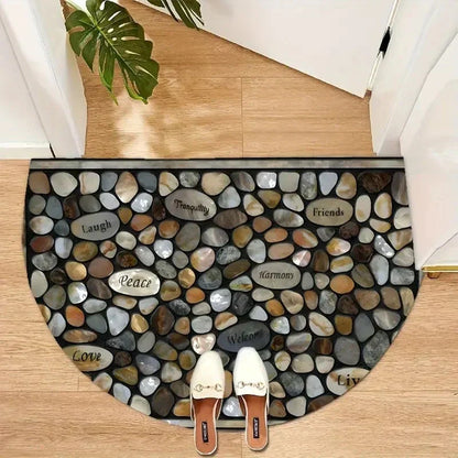 💖Boho Style Semicircular Door Mat - Non Slip Soft Floor Carpet