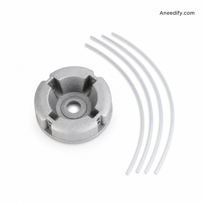 ⚙️🌿 Aluminum Trimmer Head – 4-Line Cutting & Universal Fit – Heavy-Duty & Easy Line Replacement 🏡