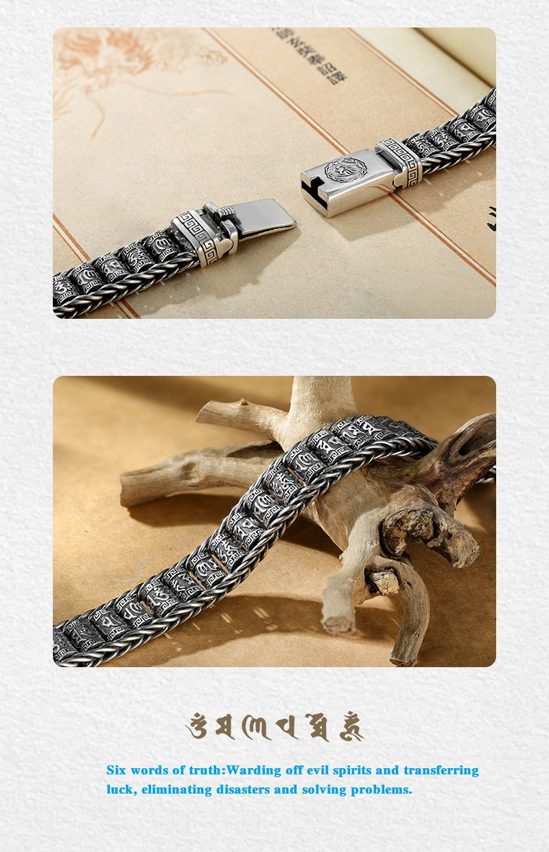 Six Character Truth-Prayer Wheel Bracelet⛓️