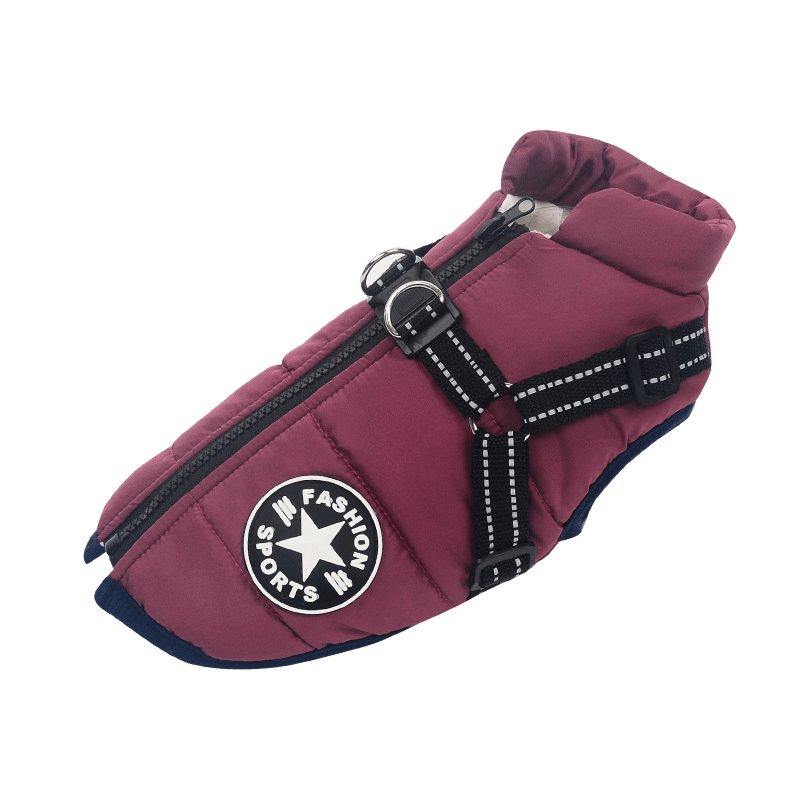 🐶3 in 1 Winter Waterproof Warm Dog Jacket With Built-in Harness