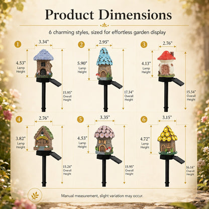 🌙🏡Solar Fairy-Tale Mushroom Cottage Garden Light