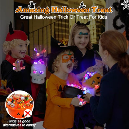 🔥 LAST DAY PROMOTION - 50%OFF 🎃👻 LED Light Halloween Glowing Ring (50pcs set)😍