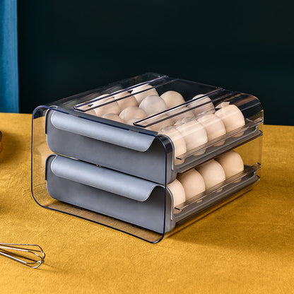 🔥Best Sales🔥  Pull-out Food-grade Refrigerator Egg Rack-stacks Up To 32 Eggs