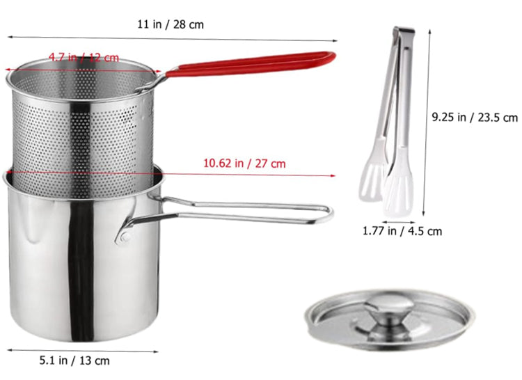 🔥304 Stainless Steel Multifuntional Fryer