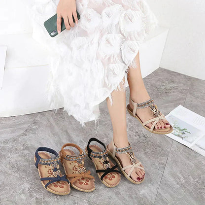 💎 Bohemian Orthopedic Sandals – Arch Support, Non-Slip Sole & Barefoot Comfort for All-Day Wear 🌈👣
