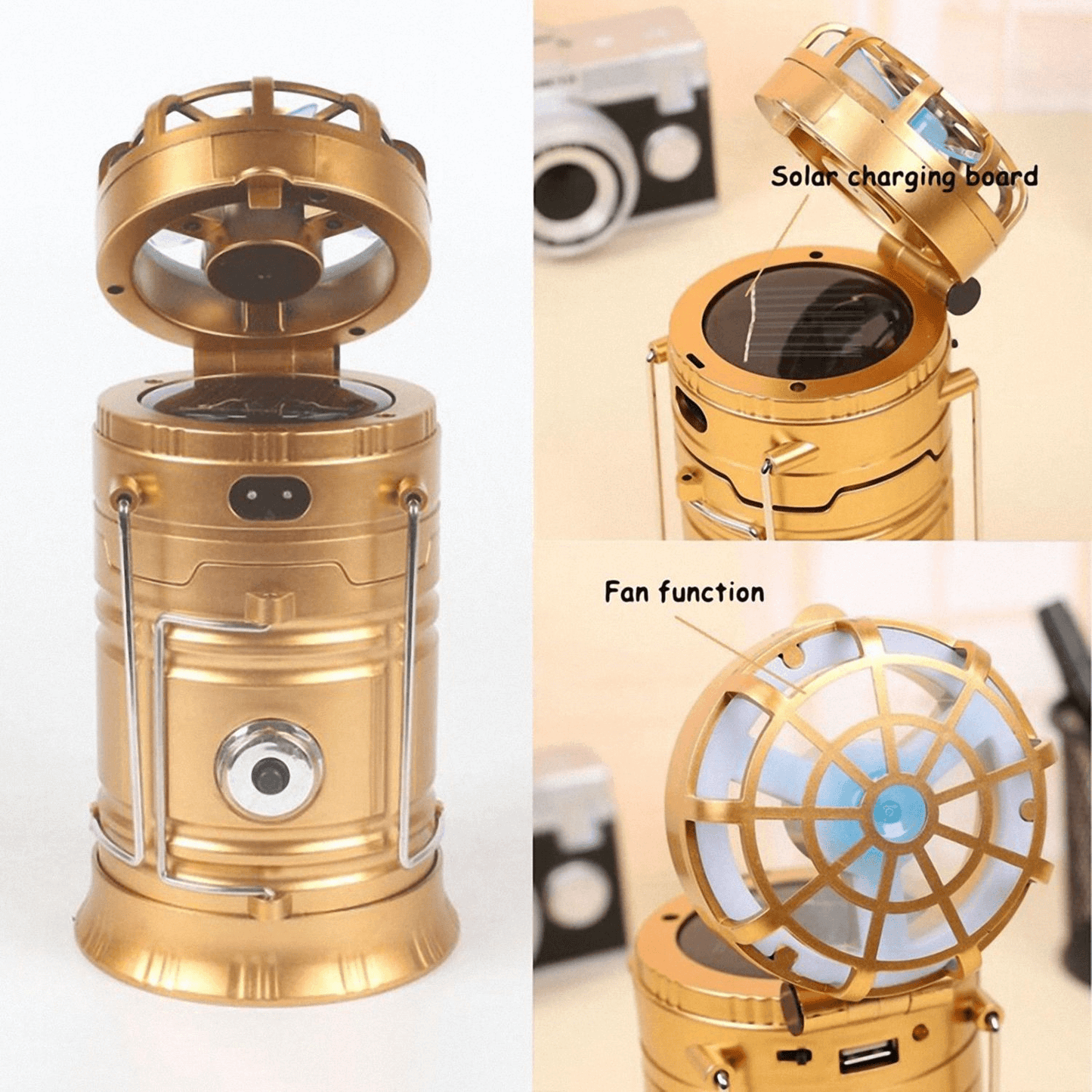 🔥Portable Solar Camping Light With Fan