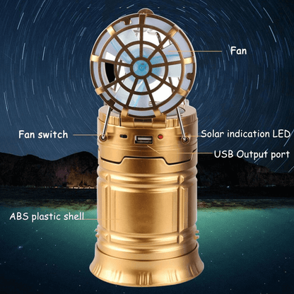 🔥Portable Solar Camping Light With Fan