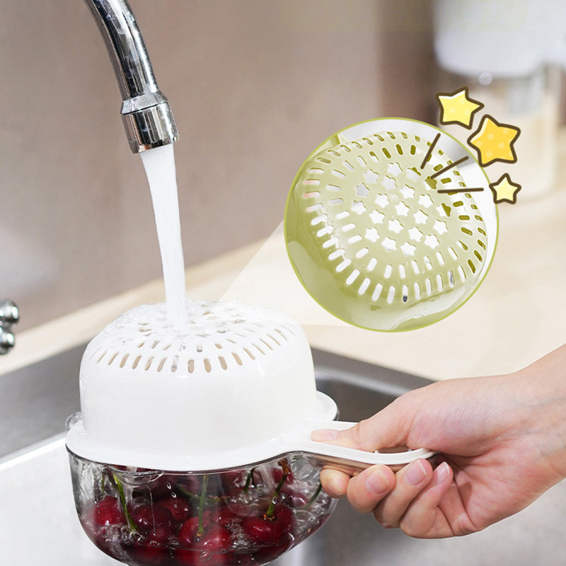 Multi-function Handheld Dual-Layer Draining Basket