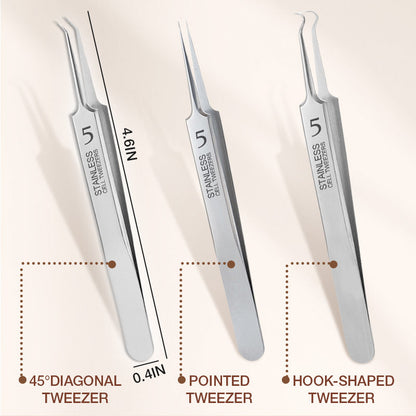Professional Beauty Salon Tweezers | Precision Slant & Pointed Tips for Brows & Lashes | Essential for Makeup Artists & Home Kits 🎆✨
