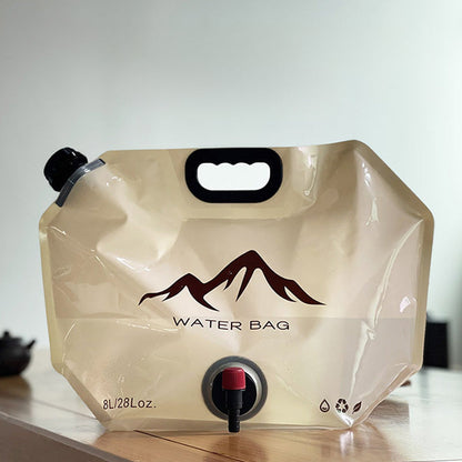 🏕️ Outdoor Collapsible Water Container Bag – 8L Capacity, Knob Faucet, Foldable 🌲