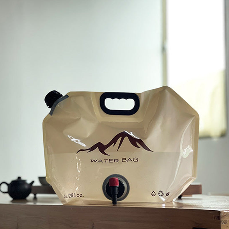 🏕️ Outdoor Collapsible Water Container Bag – 8L Capacity, Knob Faucet, Foldable 🌲