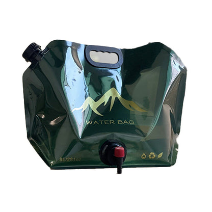 🏕️ Outdoor Collapsible Water Container Bag – 8L Capacity, Knob Faucet, Foldable 🌲