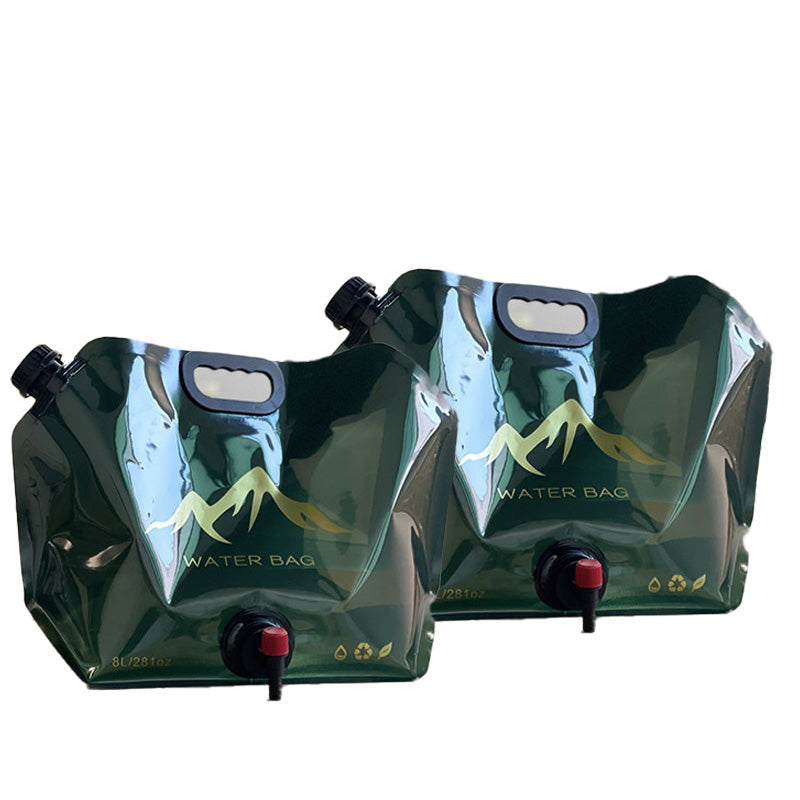 🏕️ Outdoor Collapsible Water Container Bag – 8L Capacity, Knob Faucet, Foldable 🌲