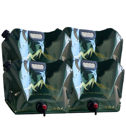 🏕️ Outdoor Collapsible Water Container Bag – 8L Capacity, Knob Faucet, Foldable 🌲