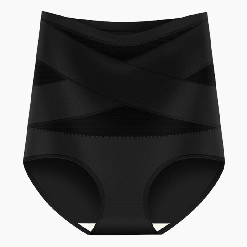 🌸Buy 1 Get 3 Packs✨Plus-Size High-Waist Cross Tummy Control Panties