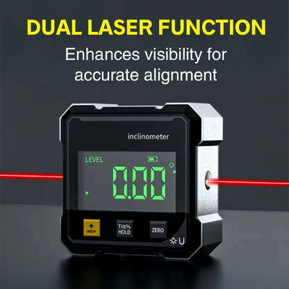 📐4-Side Magnetic Digital Angle Gauge with Laser