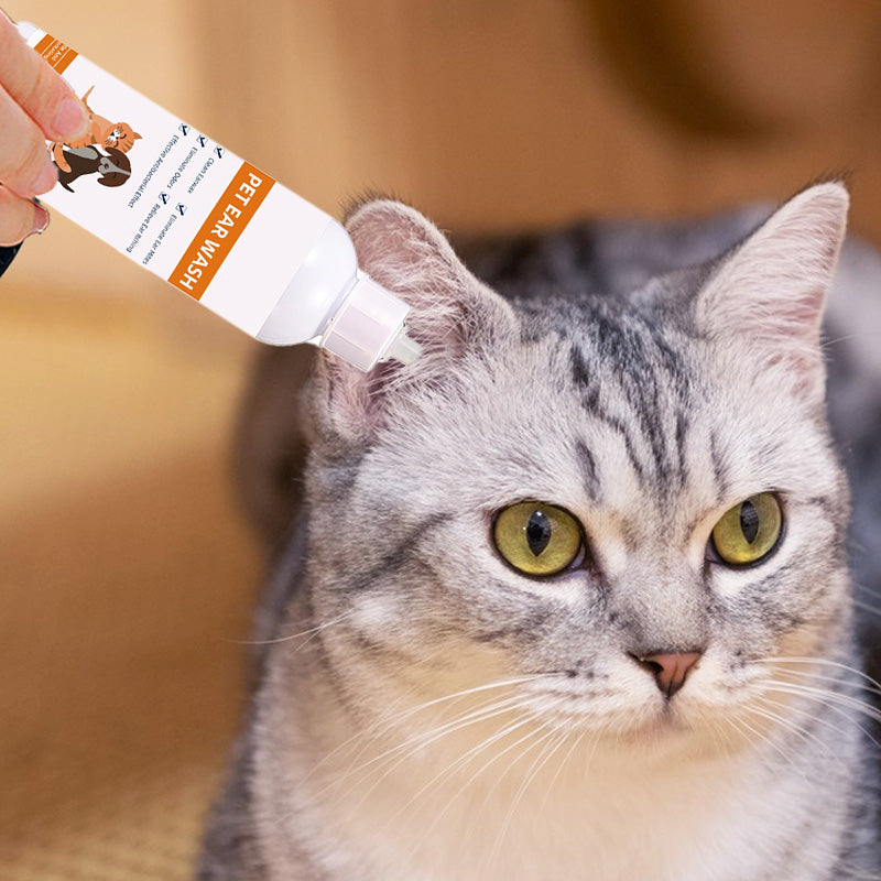 📢✨ Pet Ear Cleaner - Gentle Formula with Soothing Aloe for Dogs & Cats, Prevents Infections & Odor 🌿