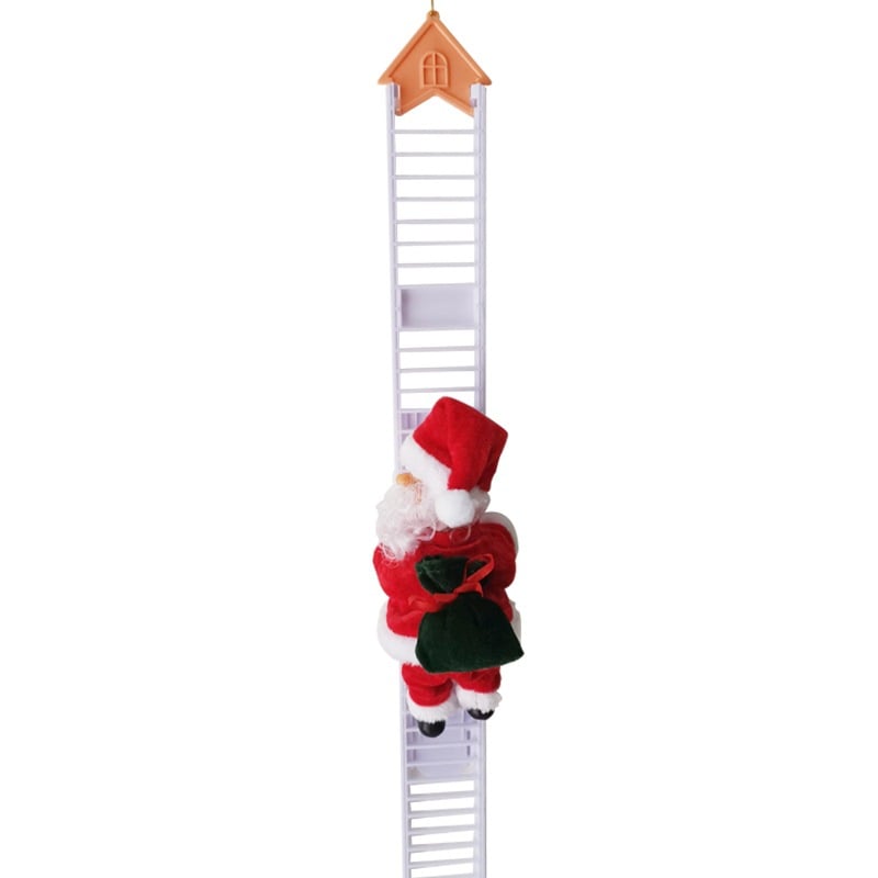🎄Electric Fireplace Climbing Santa Claus Musical Toys