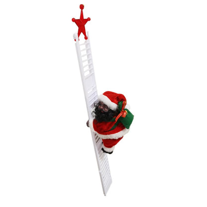 🎄Electric Fireplace Climbing Santa Claus Musical Toys